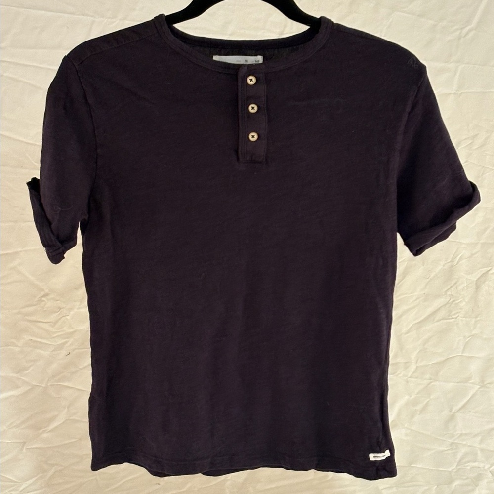 Zara Navy Boy’s Henley Shirt